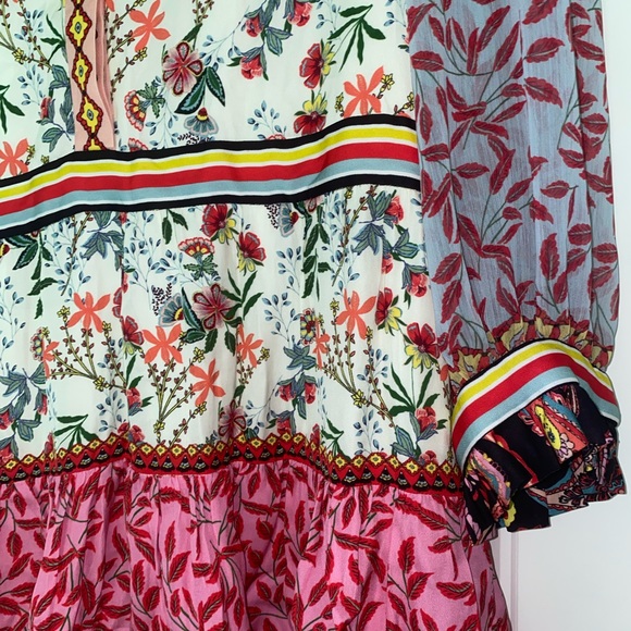 NWT ALICE + OLIVIA KATHY FLORAL MINI DRESS - Picture 7 of 12